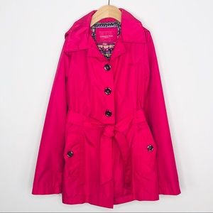 London Fog Girls Pink Rain Coat Size 10/12